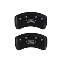 MGP 4 Caliper Covers Engraved Front & Rear Oval logo/Ford Red finish silver ch - 10229SFRDRD