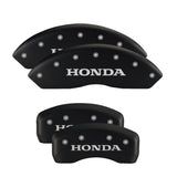 MGP 4 Caliper Covers Engraved Front & Rear Vtech Black finish silver ch - 20194SVTCBK