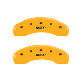 MGP 4 Caliper Covers Engraved Front & Rear MGP Yellow Finish Black Char 1998 Ford Expedition - 10024SMGPYL