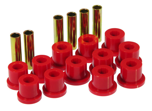 Prothane 81-87 GM Rear Spring & Shackle Bushings (w/ 1 3/8in Bushings) - Red - 7-1002