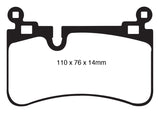 EBC 08-13 Mercedes-Benz C63 AMG (W204) 6.2 Yellowstuff Rear Brake Pads - DP41839R