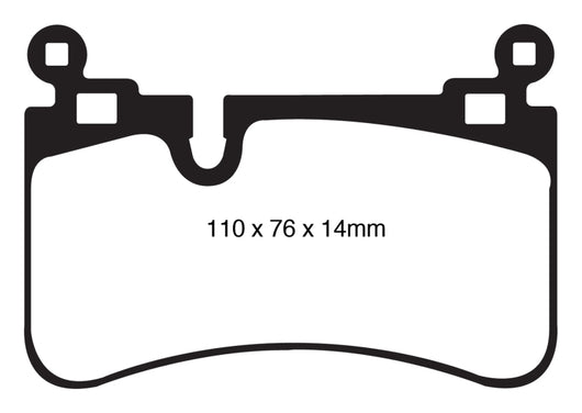 EBC 08-13 Mercedes-Benz C63 AMG (W204) 6.2 Yellowstuff Rear Brake Pads - DP41839R