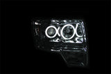 ANZO 2009-2014 Ford F-150 Projector Headlights w/ Halo Chrome (CCFL) - 111162