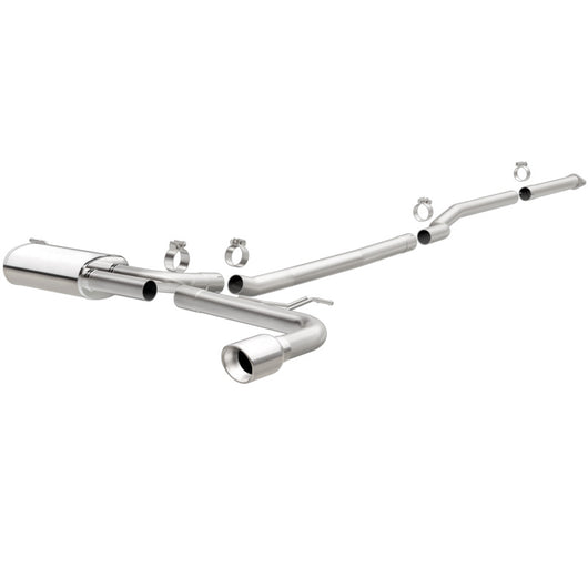 MagnaFlow Cat Back, SS, 2.5in, Street, Single Straight Pass. Polished 4in Tip, 2015 Ford Fusion 2.5L - 19096