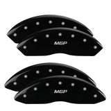 MGP 4 Caliper Covers Engraved Front & Rear MGP Black finish silver ch - 39015SMGPBK