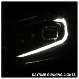 xTune 09-14 Acura Projector Headlights - Light Bar DRL - Black (PRO-JH-ATSX09-LB-BK) - 9042218