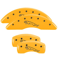 MGP 4 Caliper Covers Engraved Front & Rear MGP Yellow finish black ch - 41004SMGPYL