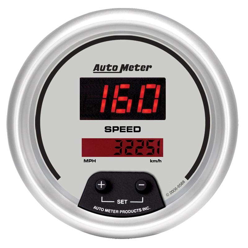 Autometer Ultra-Lite 3 3/8in 160 MPH Digital Speedo Gauge - 6588