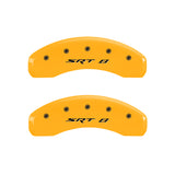MGP 4 Caliper Covers Engraved Front & Rear SRT8 Yellow finish black ch - 32006SSR8YL