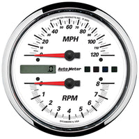 Autometer Pro-Cycle Gauge Tach/Speedo 4 1/2in 8K Rpm/120 Mph White - 19467