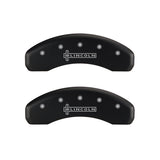 MGP 4 Caliper Covers Engraved Front & Rear Lincoln Red finish silver ch - 36013SLCNRD