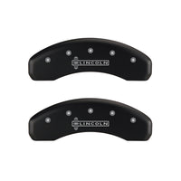 MGP 4 Caliper Covers Engraved Front & Rear Lincoln Red finish silver ch - 36013SLCNRD