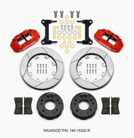 Wilwood Narrow Superlite 4R Front Kit 12.19in Drilled Red 63-87 C10 w/ Wilwood Pro Spindles - 140-15302-R