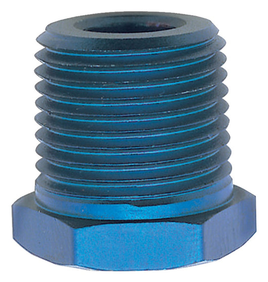 Russell Performance 3/8in Male to 1/4in Female Pipe Bushing Reducer (Blue) - 661560