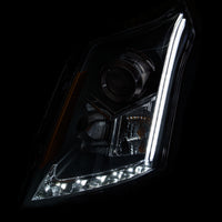 ANZO 2010-2015 Cadillac Srx Projector Headlights w/ Plank Style Design Black - 111308