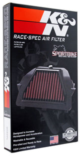 K&N Race Specific Unique Triangular Replacement Air Filter for 11-14 Kawasaki ZX1000 Ninja ZX-10R - KA-1011R