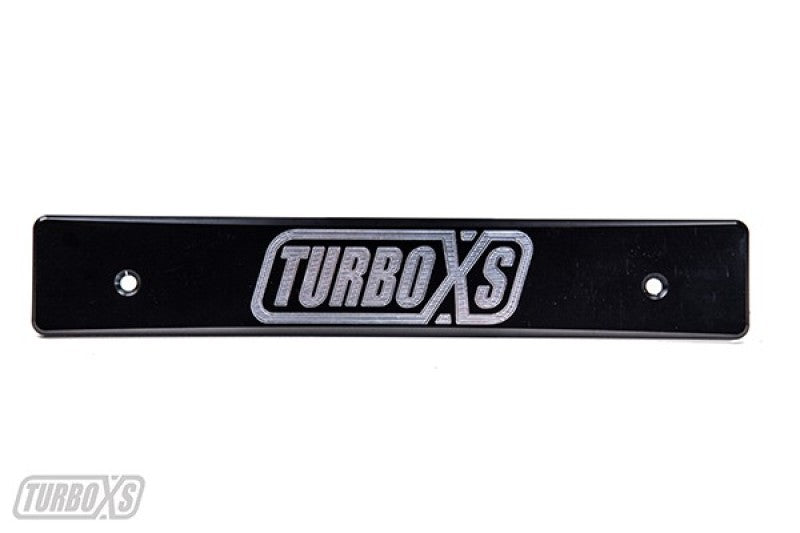Turbo XS 08-14 Subaru WRX/STi Billet Aluminum License Plate Delete Black Machined TurboXS Logo - txs-WS08-LPD-BLK-TXS
