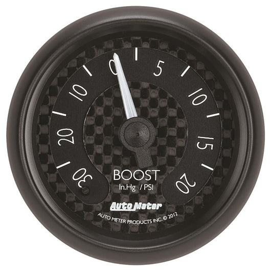 Autometer GT Series 52mm Mechanicl 30 In Hg/20 psi Vacuum/Boost Gauge - 8001