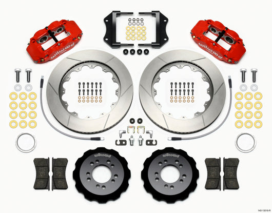Wilwood Narrow Superlite 6R Front Hat Kit 14.00in Red 2013-Up Ford Focus ST w/ Lines - 140-13019-R