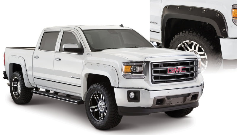 Bushwacker 16-18 GMC Sierra 1500 Boss Pocket Style Flares 4pc - Black - 40976-02