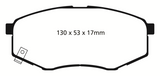 EBC 10-15 Hyundai Tucson 2.0 FWD Redstuff Front Brake Pads - DP31866C
