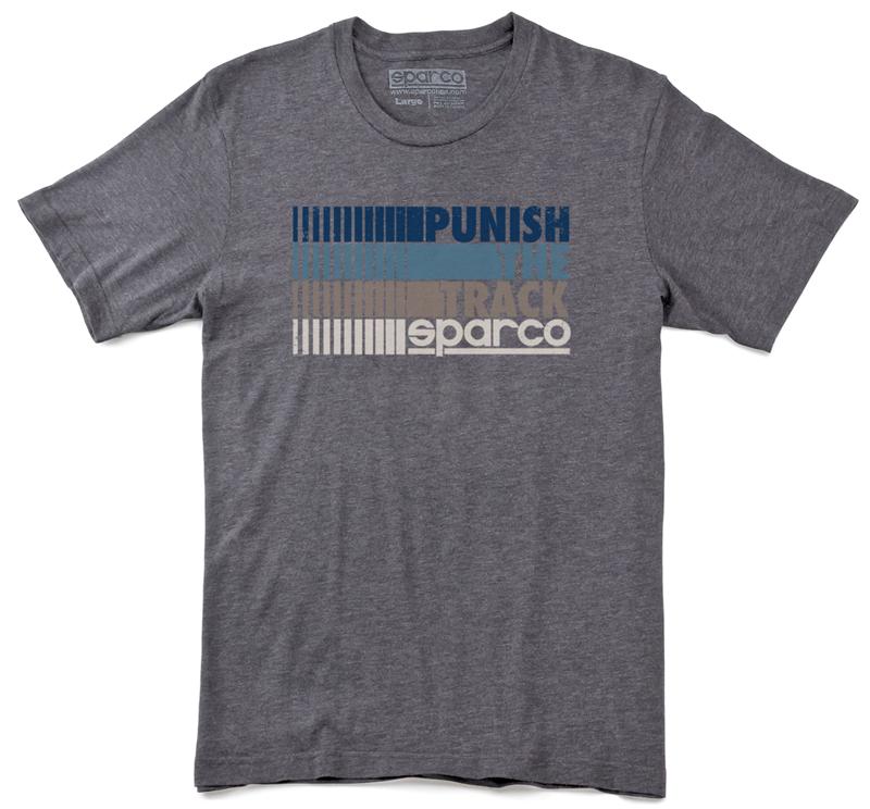 Sparco T-Shirt Punish Gry Lrg - SP02700GR3L