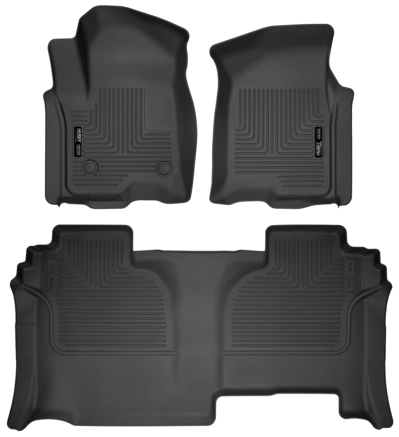 Husky Liners 2019 Chevrolet Silverado 1500 Double Cab Front & 2nd Seat Weatherbeater Floor Liners
 - 94031
