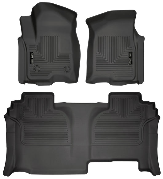 Husky Liners 2019 Chevrolet Silverado 1500 Double Cab Front & 2nd Seat Weatherbeater Floor Liners
 - 94031