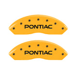 MGP 4 Caliper Covers Engraved Front & Rear Pontiac Yellow Finish Black Char 2007 Pontiac Solstice - 18030SPOPYL