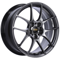 BBS RF 17x7.5 5x100 ET48 Diamond Black Wheel -70mm PFS/Clip Required - RF504DBK