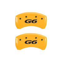 MGP 4 Caliper Covers Engraved Front Pontiac Rear G6 Yellow Finish Black Char 2007 Pontiac G5 - 18025SPG6YL