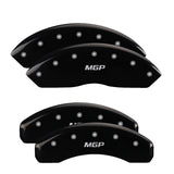MGP 4 Caliper Covers Engraved Front & Rear MGP Black Finish Silver Char 2006 Lincoln Mark Lt - 36025SMGPBK