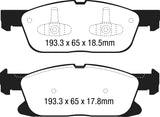 EBC 15+ Ford Edge 2.0 Turbo FWD Yellowstuff Front Brake Pads - DP43046R