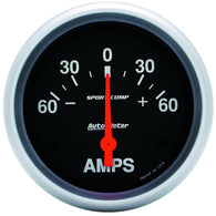 Autometer 2-5/8in Electric 60-0-60 Amps Ammeter - 3586