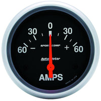 Autometer 2-5/8in Electric 60-0-60 Amps Ammeter - 3586