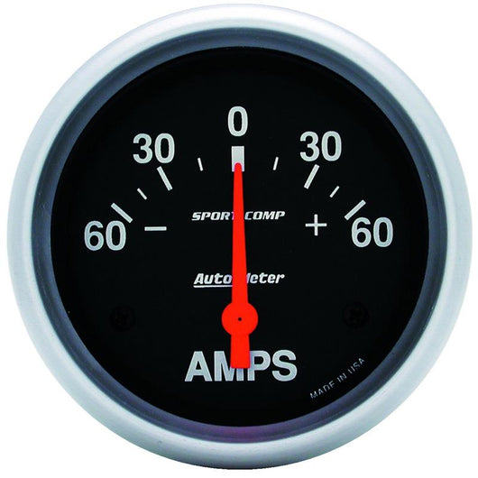 Autometer 2-5/8in Electric 60-0-60 Amps Ammeter - 3586