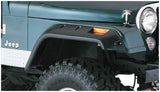 Bushwacker 59-83 Jeep CJ5 Cutout Style Flares 2pc - Black - 10059-07