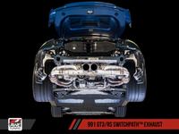 AWE Tuning Porsche 991 GT3 / RS SwitchPath Exhaust - Chrome Silver Tips - 3025-32016