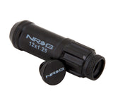 NRG 700 Series M12 X 1.25 Steel Lug Nut w/Dust Cap Cover Set 21 Pc w/Locks & Lock Socket - Black - LN-LS710BK-21