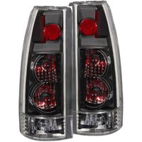 ANZO 1999-2000 Cadillac Escalade Taillights Black - New Gen - 211144