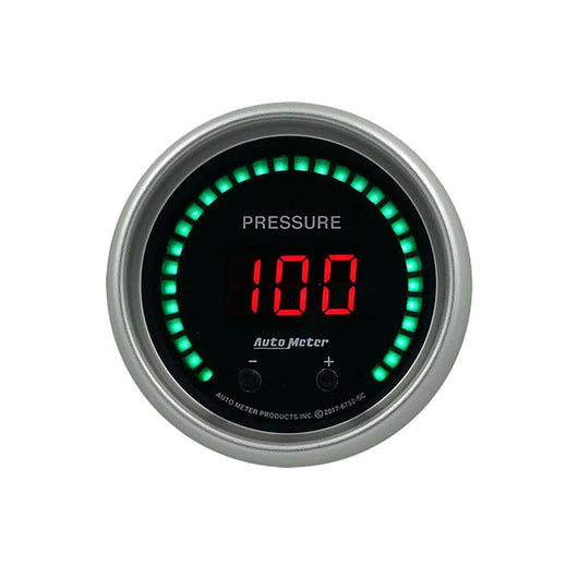 Autometer 52.4mm Black Switchable 0-1600 PSI/0-110 BAR Fluid Pressure Sport-Comp Elite Digital Gauge - 6752-SC