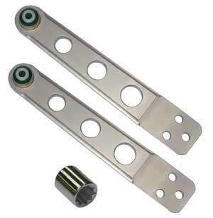 SPC Performance 02-06 Honda CR-V/Acura RSX/03-10 Element Silver Anodized Rear Lower Control Arms - 69400