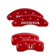 MGP 4 Caliper Covers Engraved Front Honda Rear H Logo Red Finish Silver Char 2019 Honda Civic - 20222SHOHRD