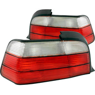 ANZO 1992-1998 BMW 3 Series E36 Taillights Red/Clear - 221215