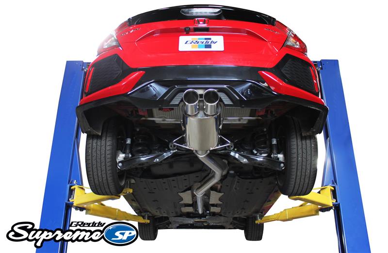 GReddy 2017+ Honda Civic Sport Hatchback 76mm Supreme SP Cat-Back Exhaust - 10158212