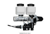 Wilwood Tandem Remote M/C Kit w L/H Brkt & Prop Valve - 1 1/8in Bore Ball Burnished - 261-14252-P