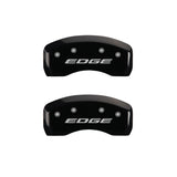 MGP 4 Caliper Covers Engraved Front & Rear EDGE/2015 Black finish silver ch - 10242SEDEBK