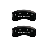 MGP 4 Caliper Covers Engraved Front & Rear EDGE/2015 Black finish silver ch - 10241SEDEBK