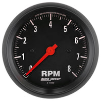 Autometer Z Series 85mm Electronic 8000 rpm Tachometer Gauge - 2699