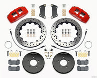 Wilwood Dynapro 6 Front Hat Kit 12.88in Drilled Red 2005-Up Mazda 3 w/ Lines - 140-13581-DR